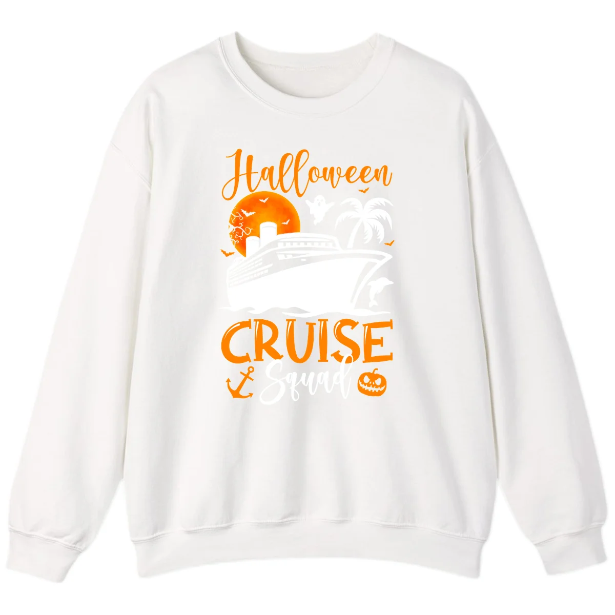 Halloween Cruise Squad Sweatshirt in White