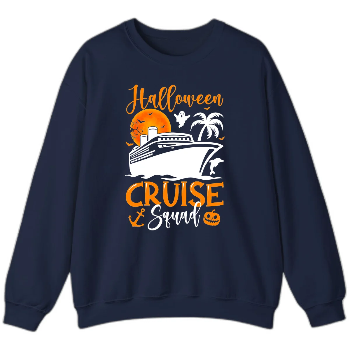 Halloween Cruise Squad Sweatshirt in Navy