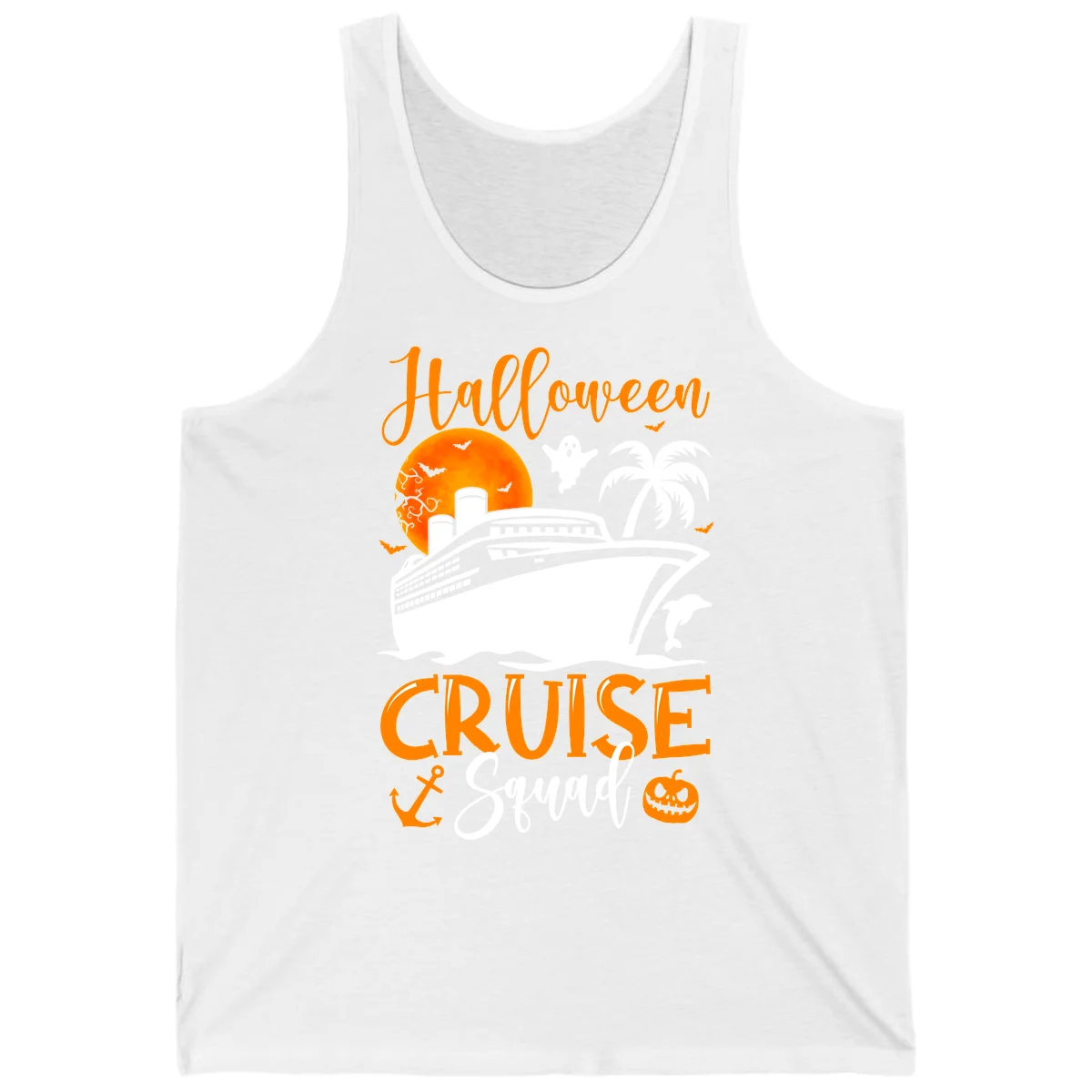 Halloween Cruise Squad Tank in White