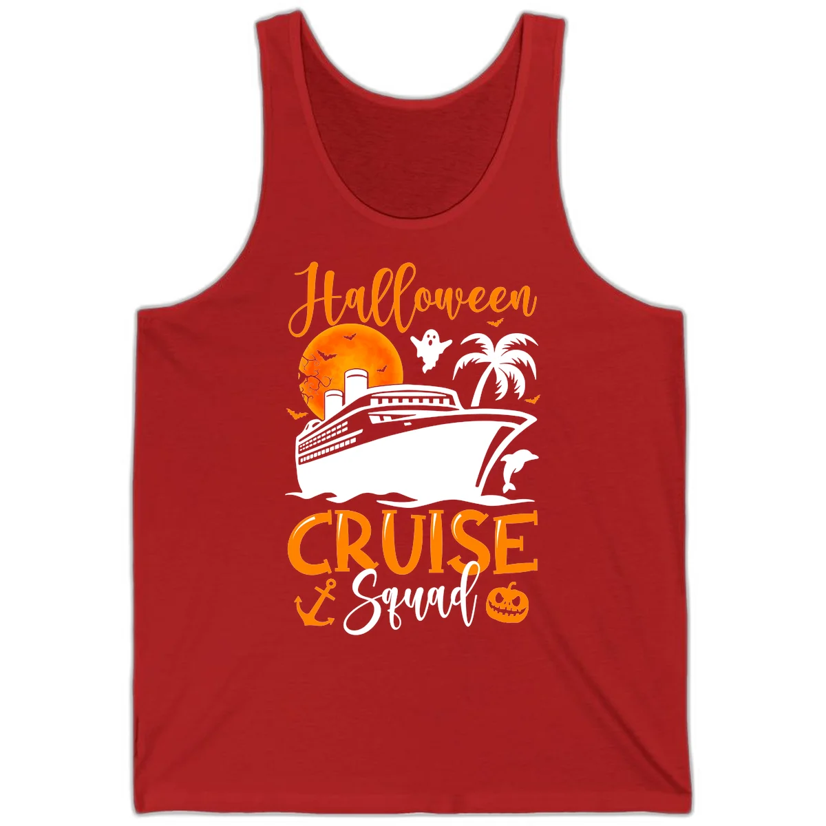 Halloween Cruise Squad Tank in Red