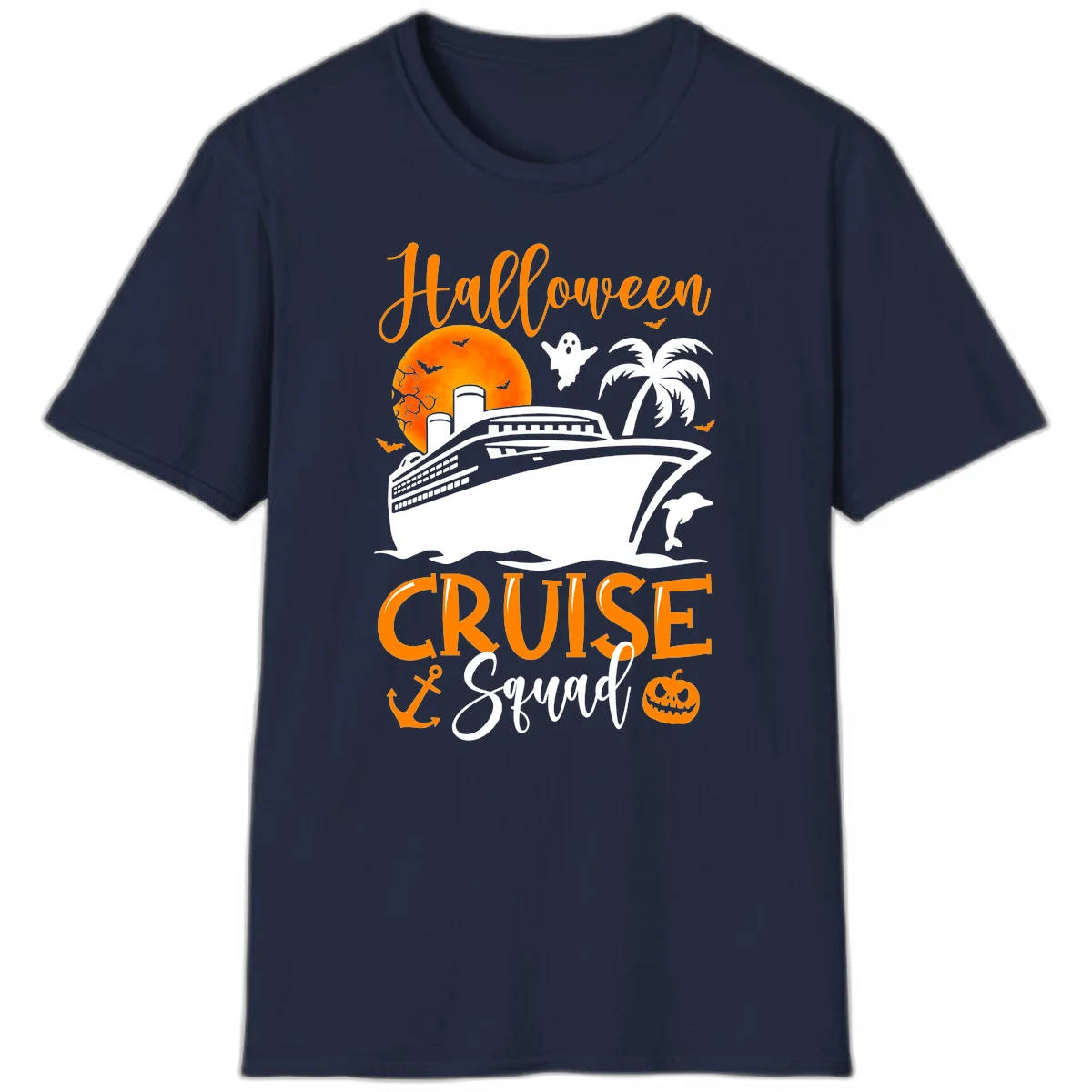 Halloween Cruise Squad T-Shirt in Navy