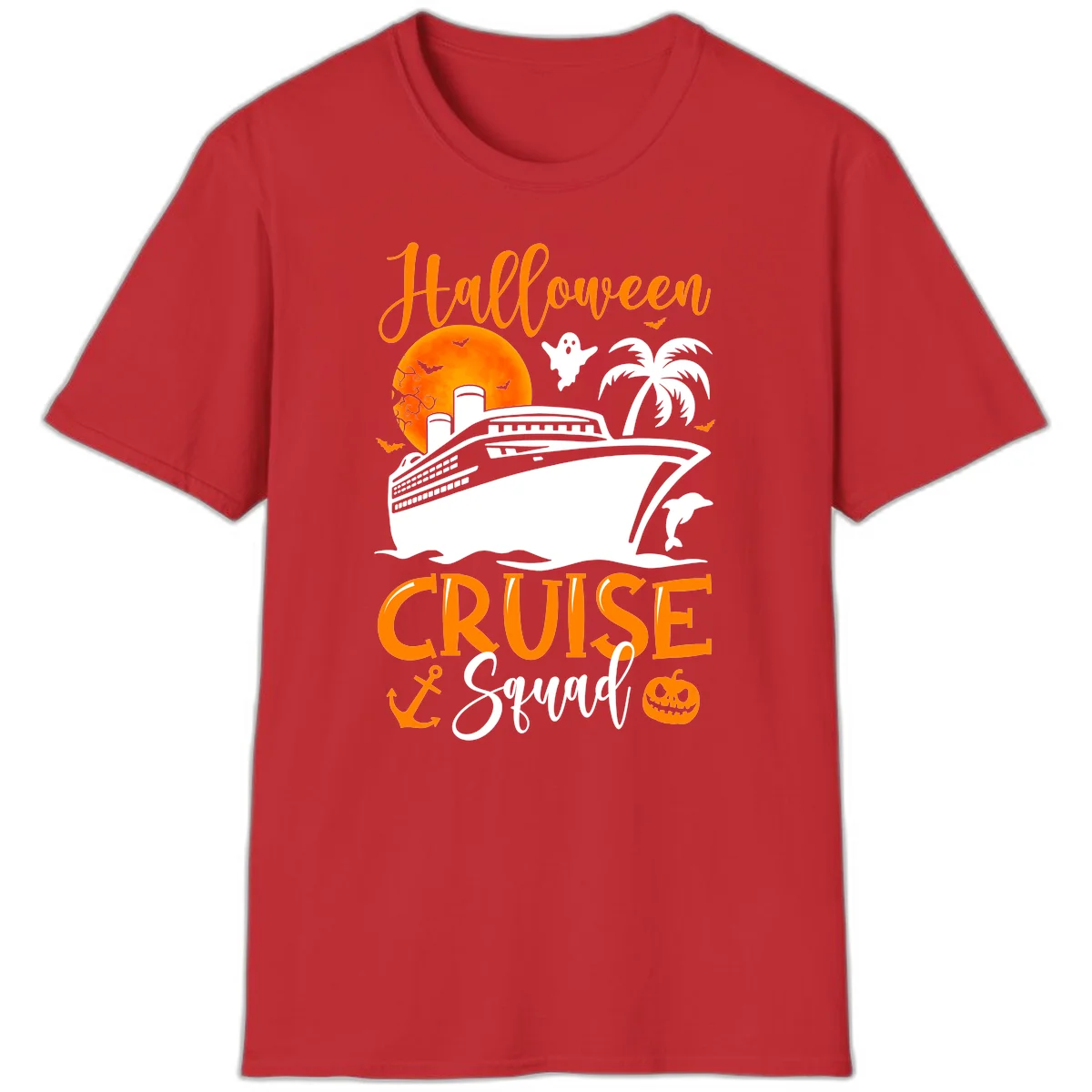 Halloween Cruise Squad T-Shirt in Red