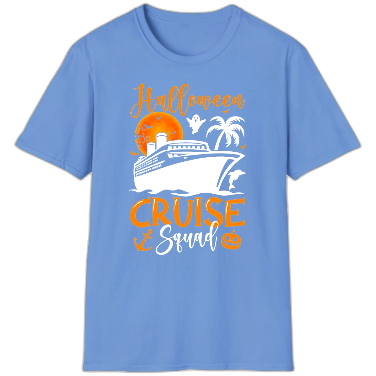 Halloween Cruise Squad T-Shirt in Carolina Blue