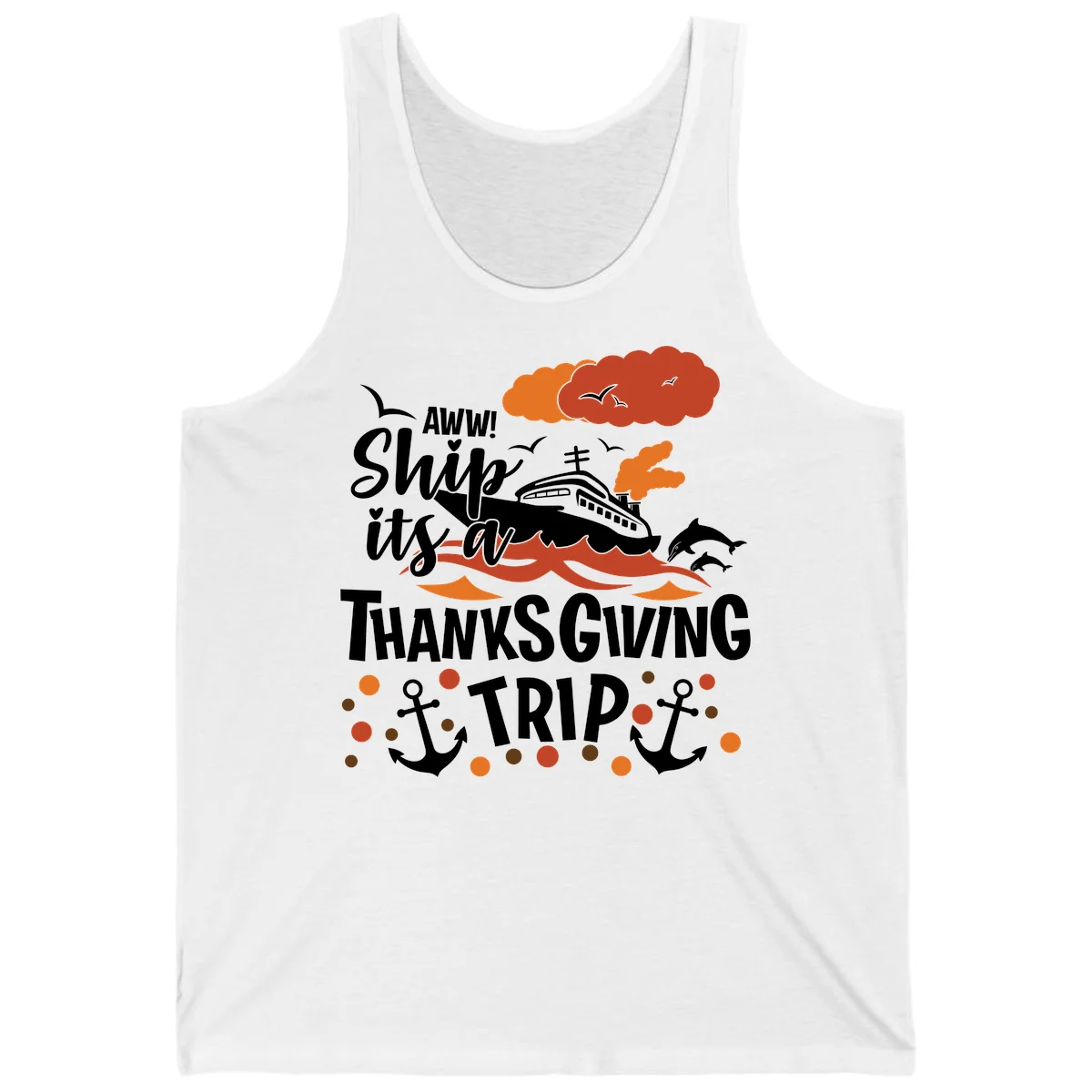 Aww Ship It's A Thanksgiving Trip Tank in White