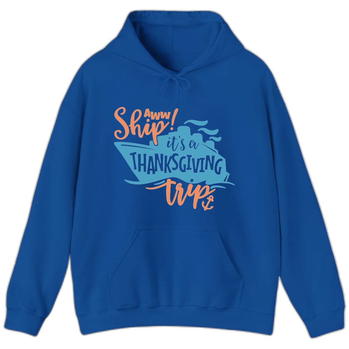 Aww Ship It's a Thanksgiving Trip Hoodie in Royal