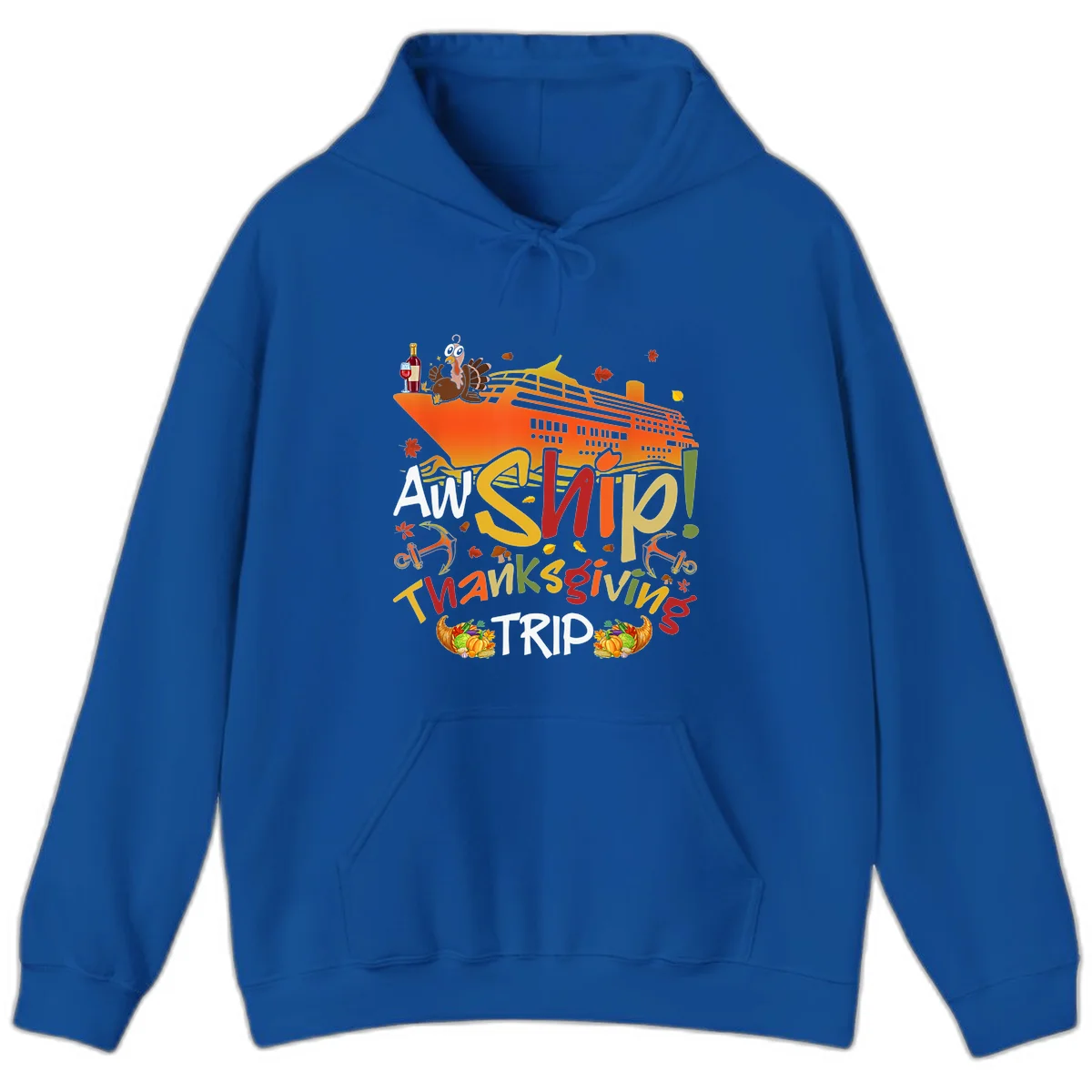 An Ship Thanksgiving Trip Hoodie in Royal