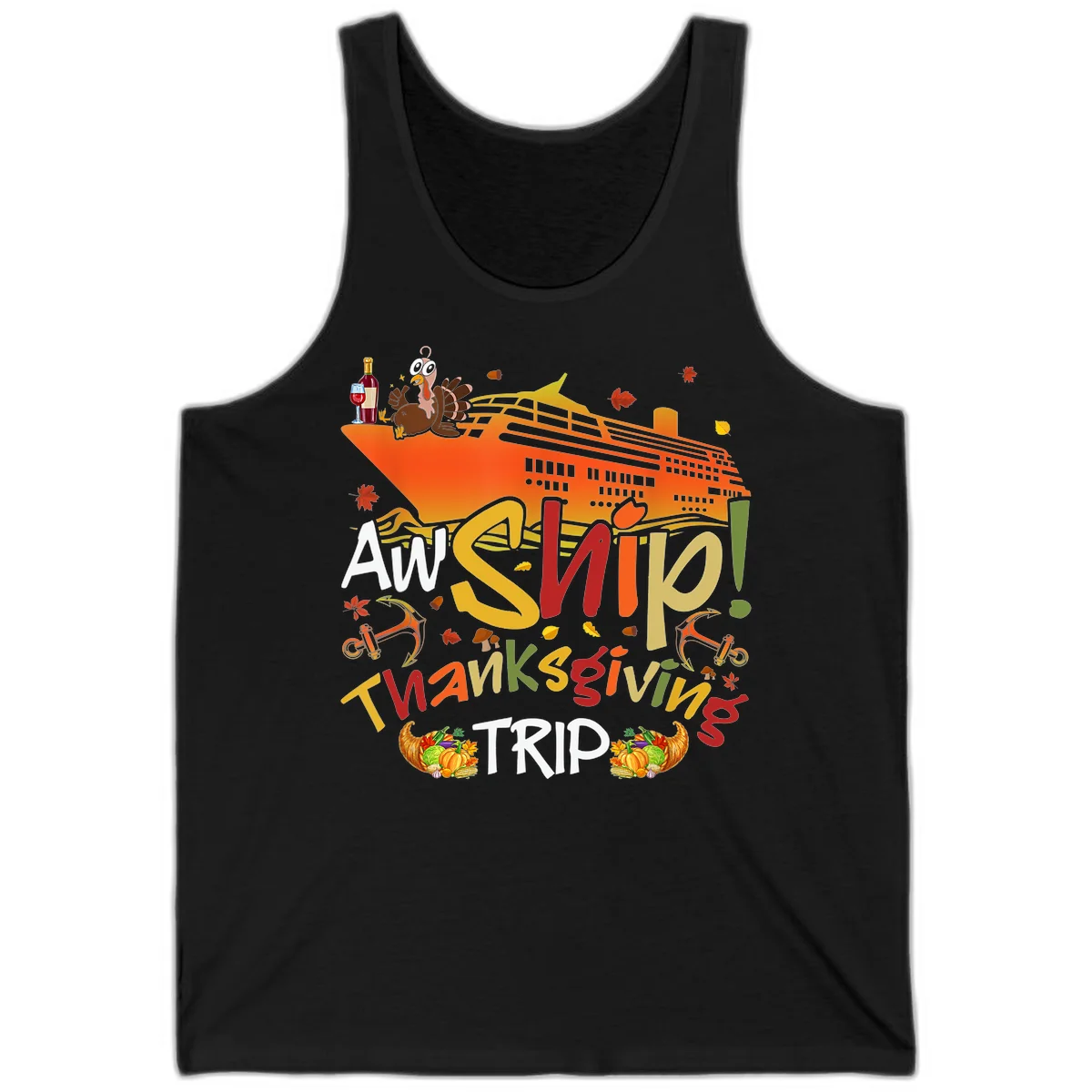 An Ship Thanksgiving Trip Tank in Black