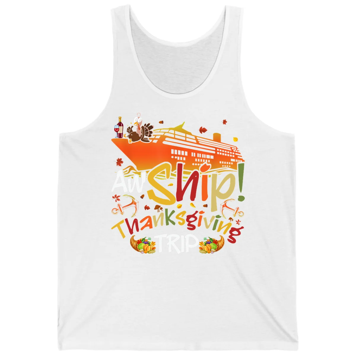 An Ship Thanksgiving Trip Tank in White