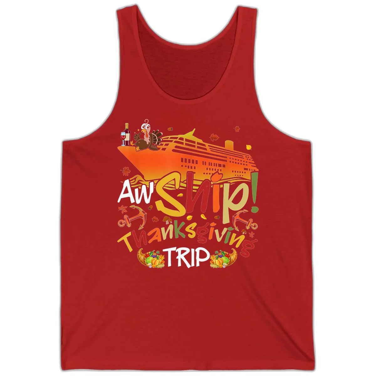 An Ship Thanksgiving Trip Tank in Red