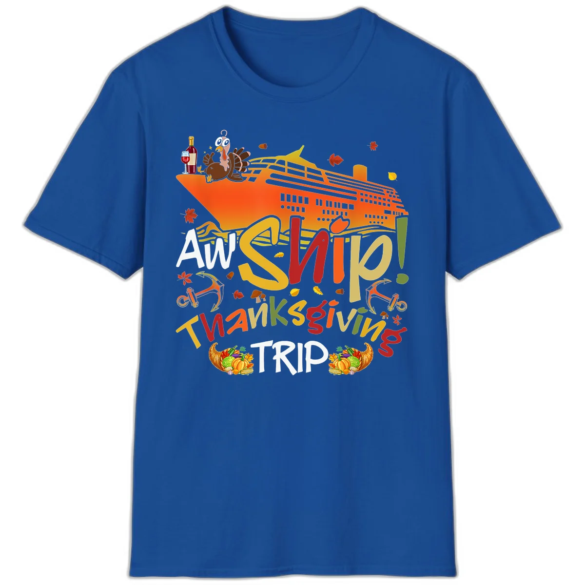 An Ship Thanksgiving Trip T-Shirt in Royal