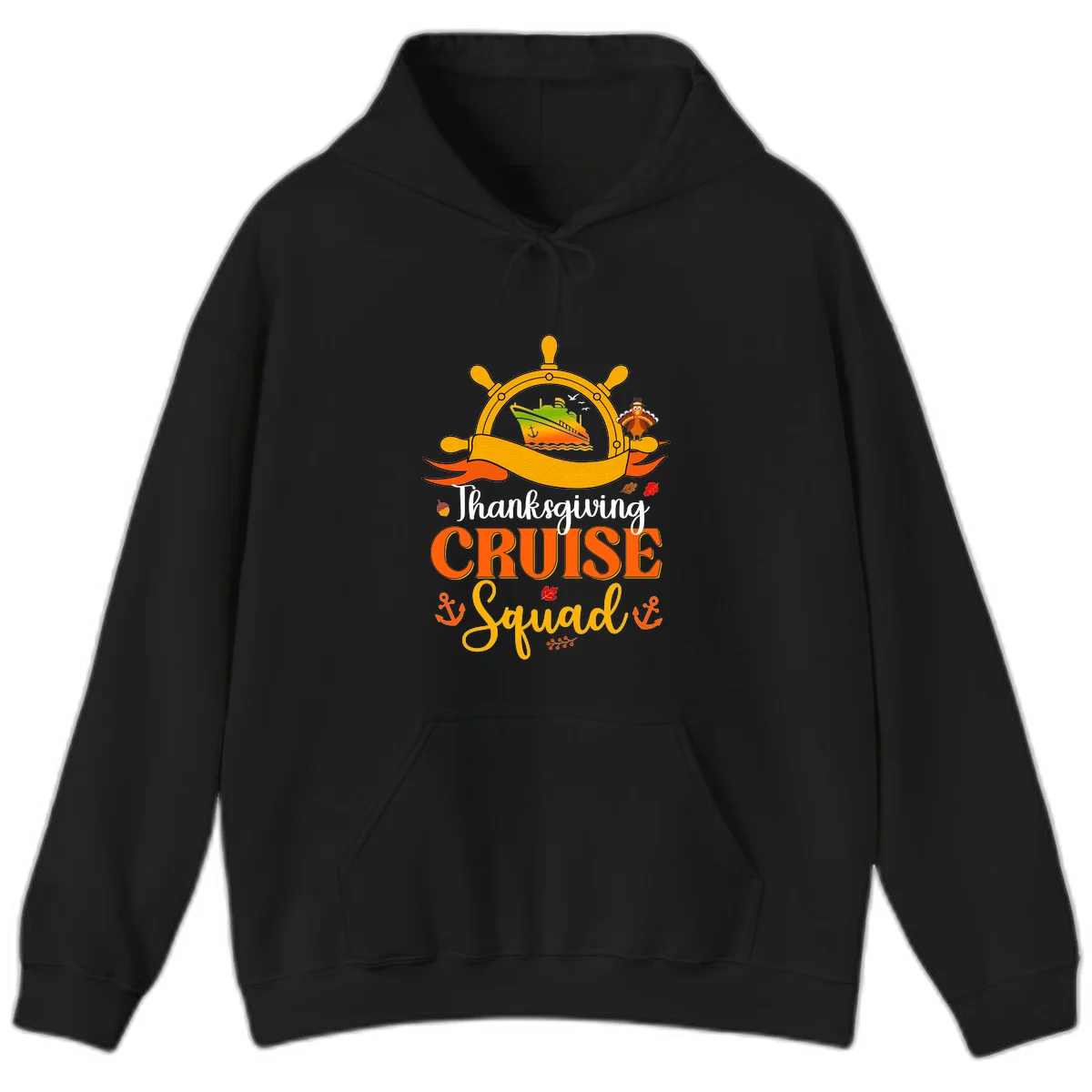 Thanksgiving Cruise Squad Hoodie in Black