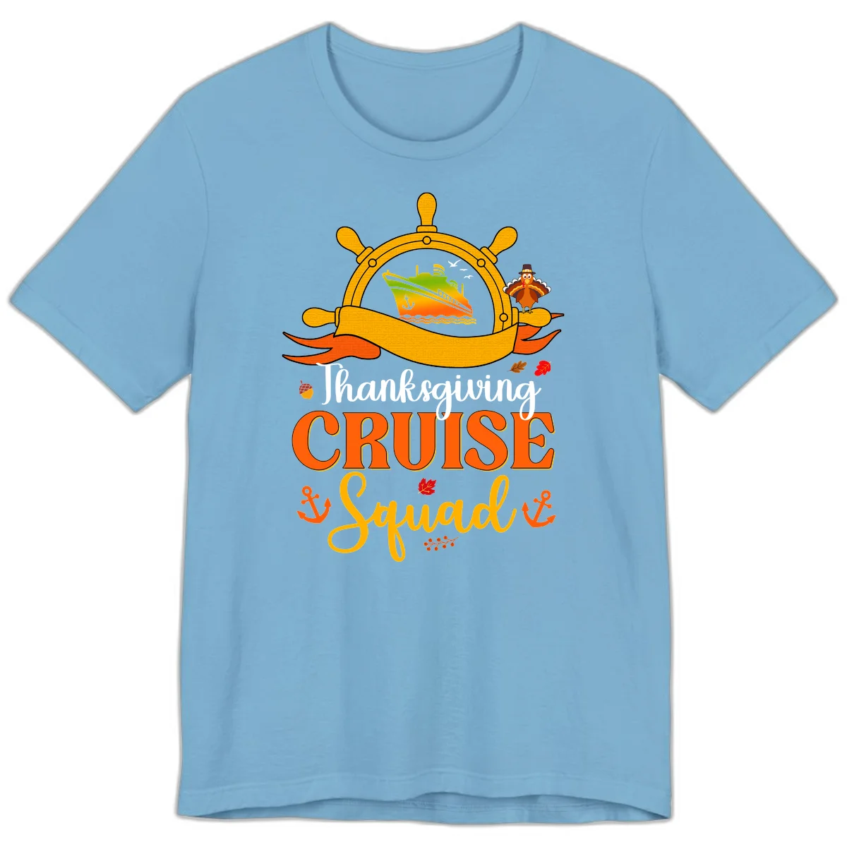 Thanksgiving Cruise Squad Premium T-Shirt in Ocean Blue