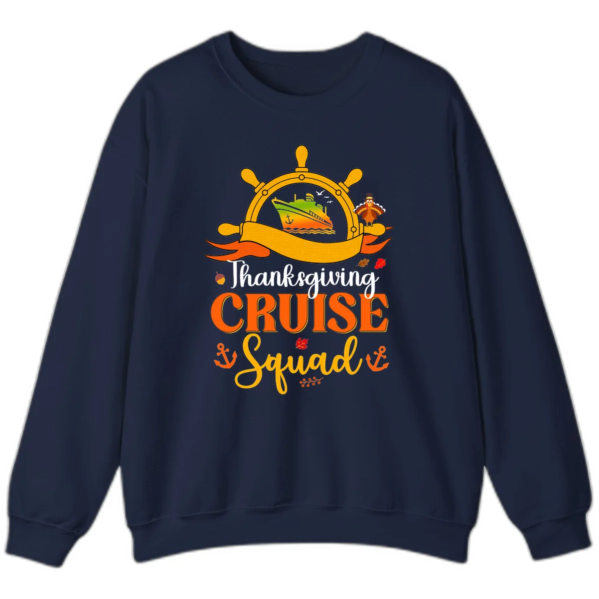 Thanksgiving Cruise Squad Sweatshirt in Navy