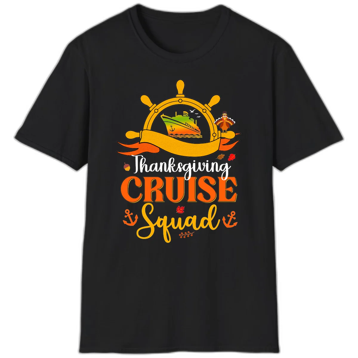 Thanksgiving Cruise Squad T-Shirt in Black