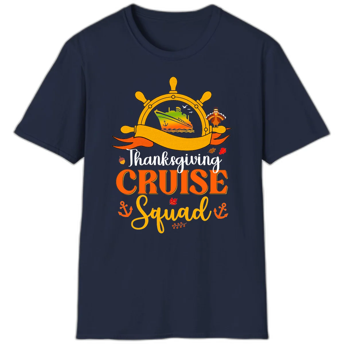 Thanksgiving Cruise Squad T-Shirt in Navy