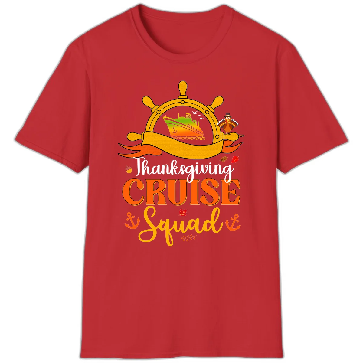Thanksgiving Cruise Squad T-Shirt in Red