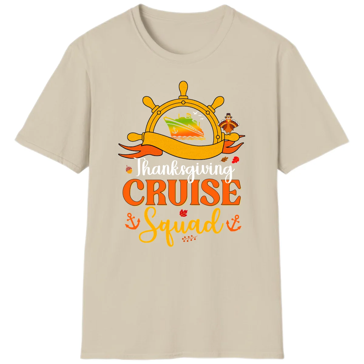 Thanksgiving Cruise Squad T-Shirt in Sand