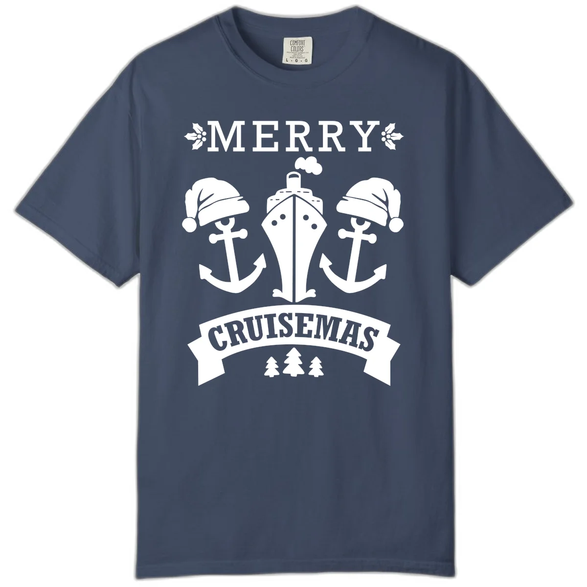 Merry Cruisemas Nautical Holiday Comfort Color in Midnight