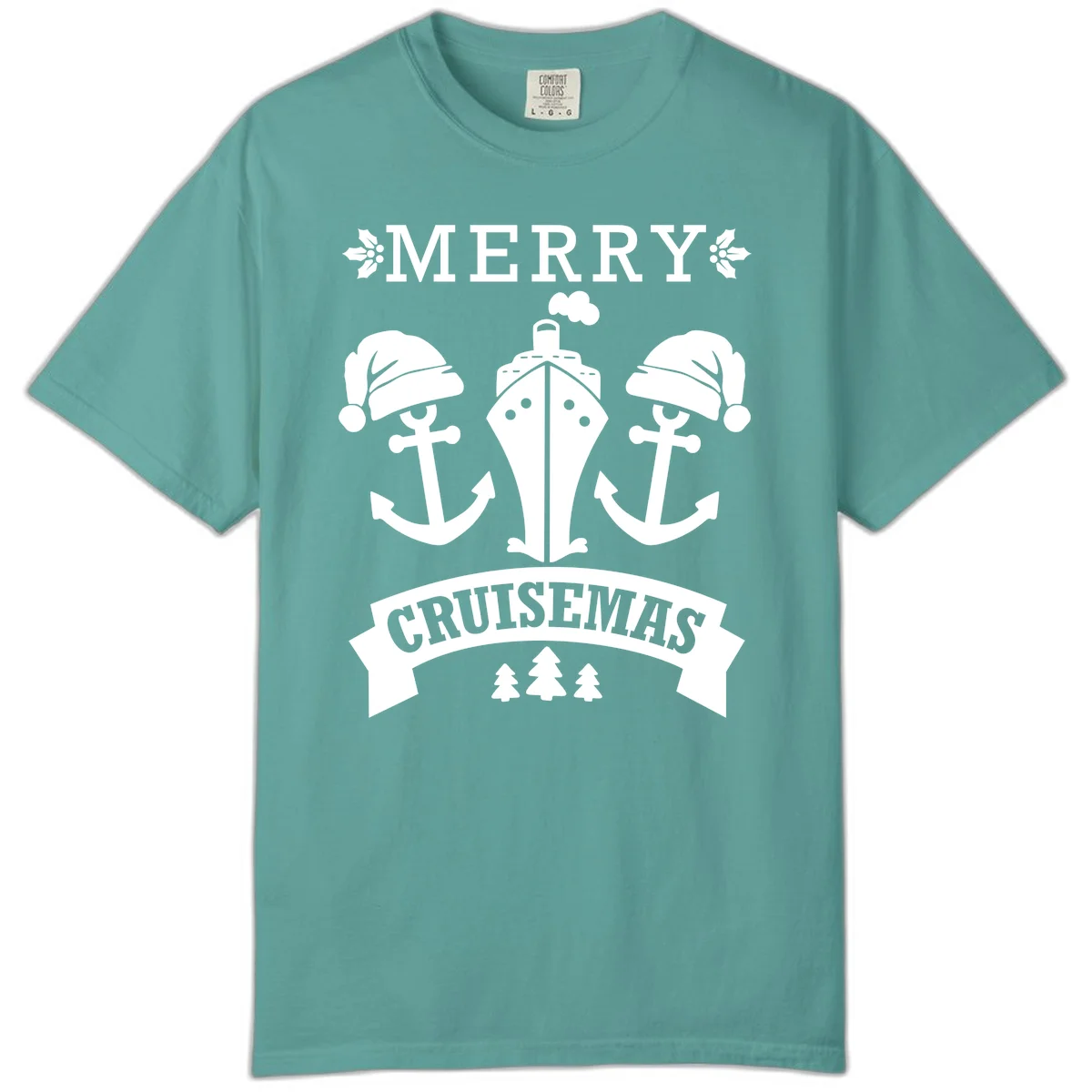 Merry Cruisemas Nautical Holiday Comfort Color in Seafoam
