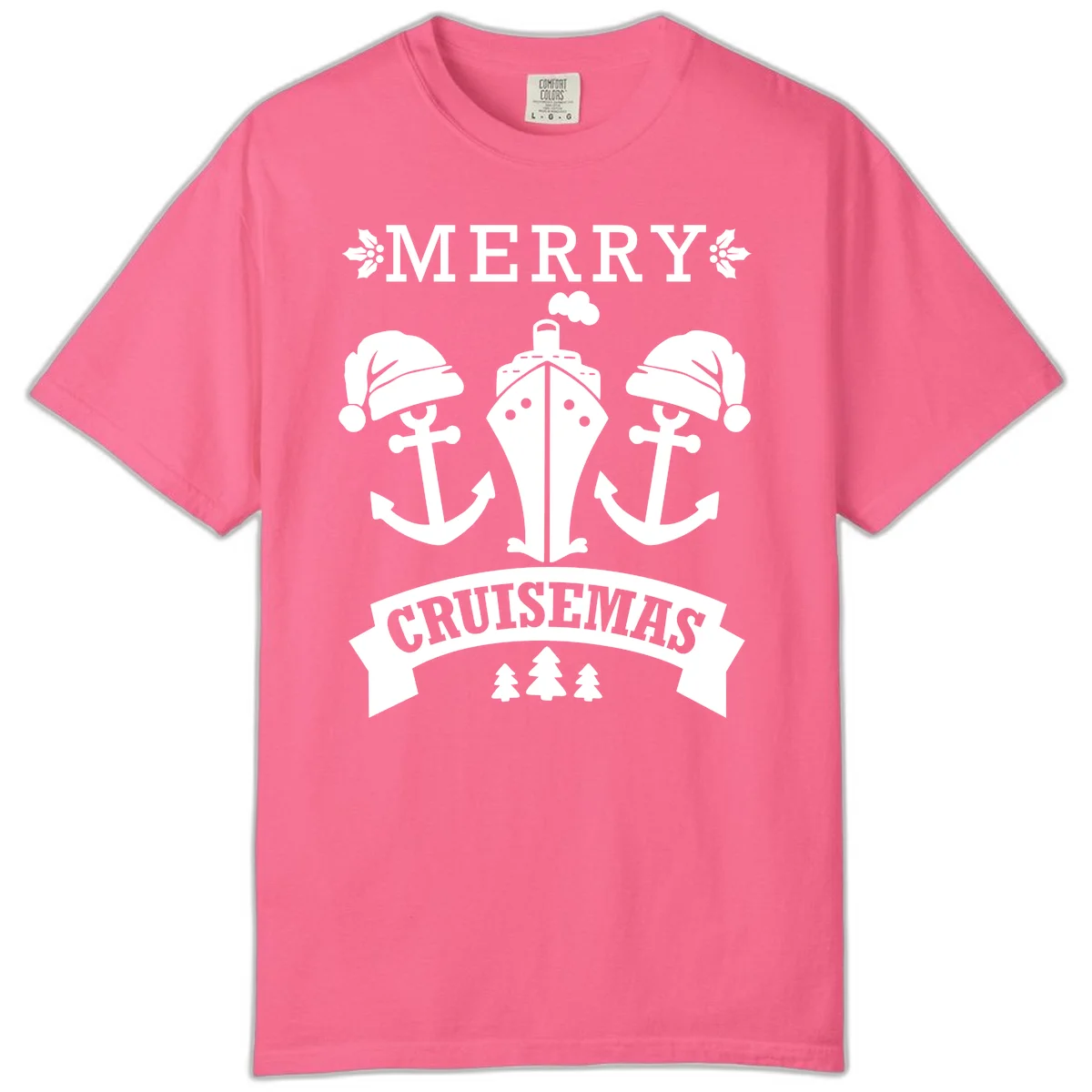 Merry Cruisemas Nautical Holiday Comfort Color in Crunchberry