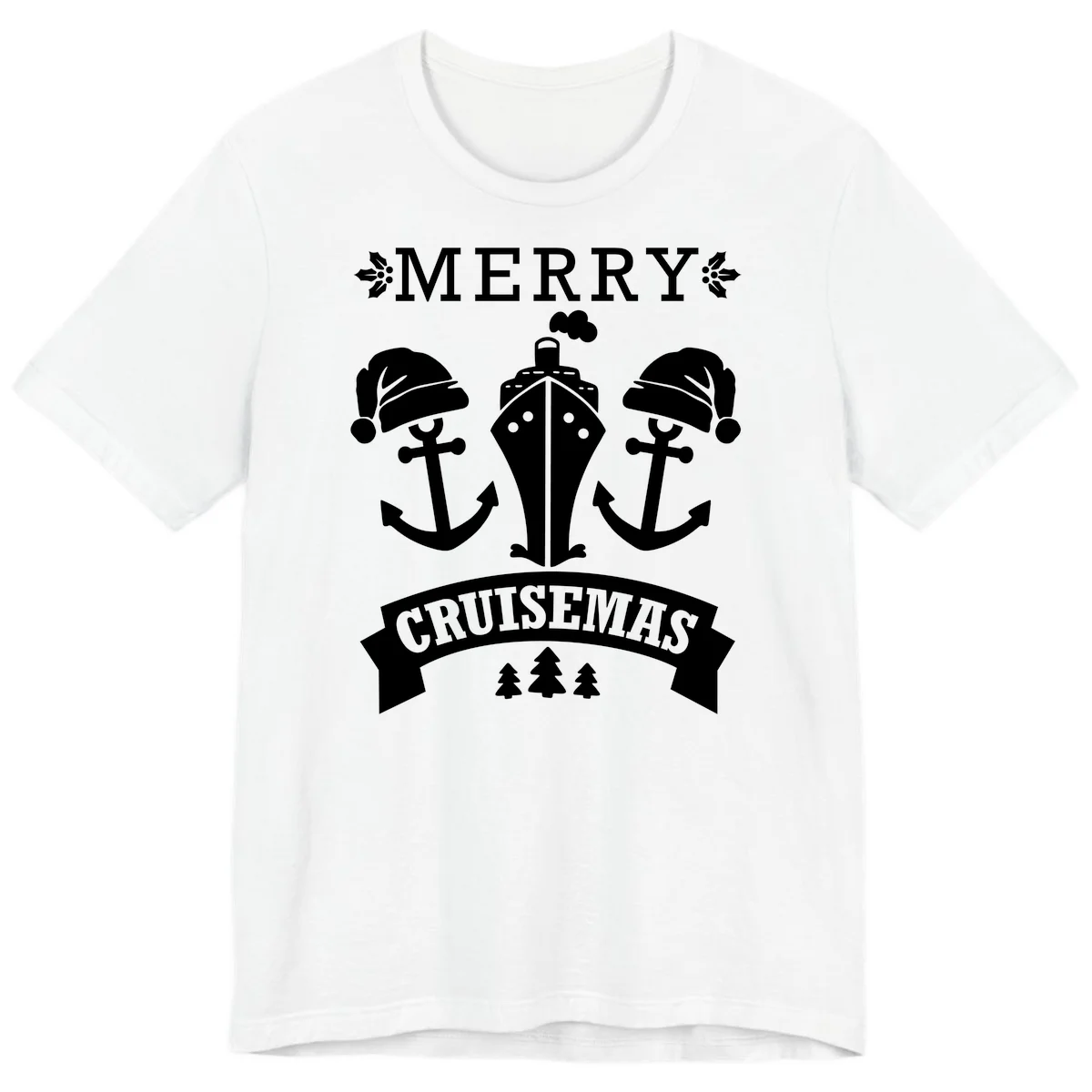 Merry Cruisemas Nautical Holiday Premium T-Shirt in White