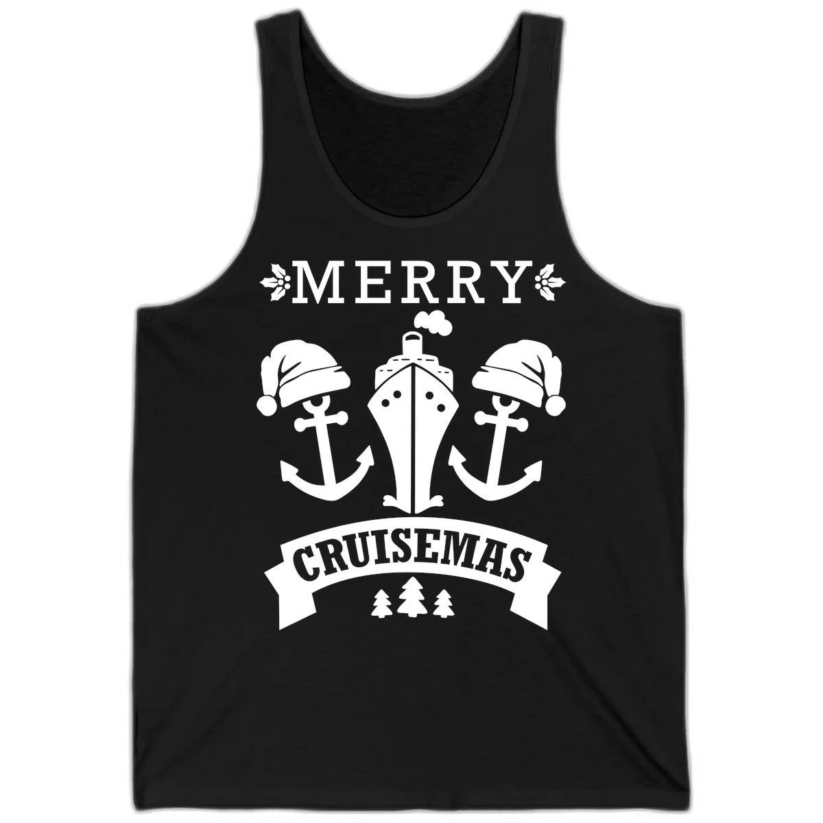 Merry Cruisemas Nautical Holiday Tank in Black