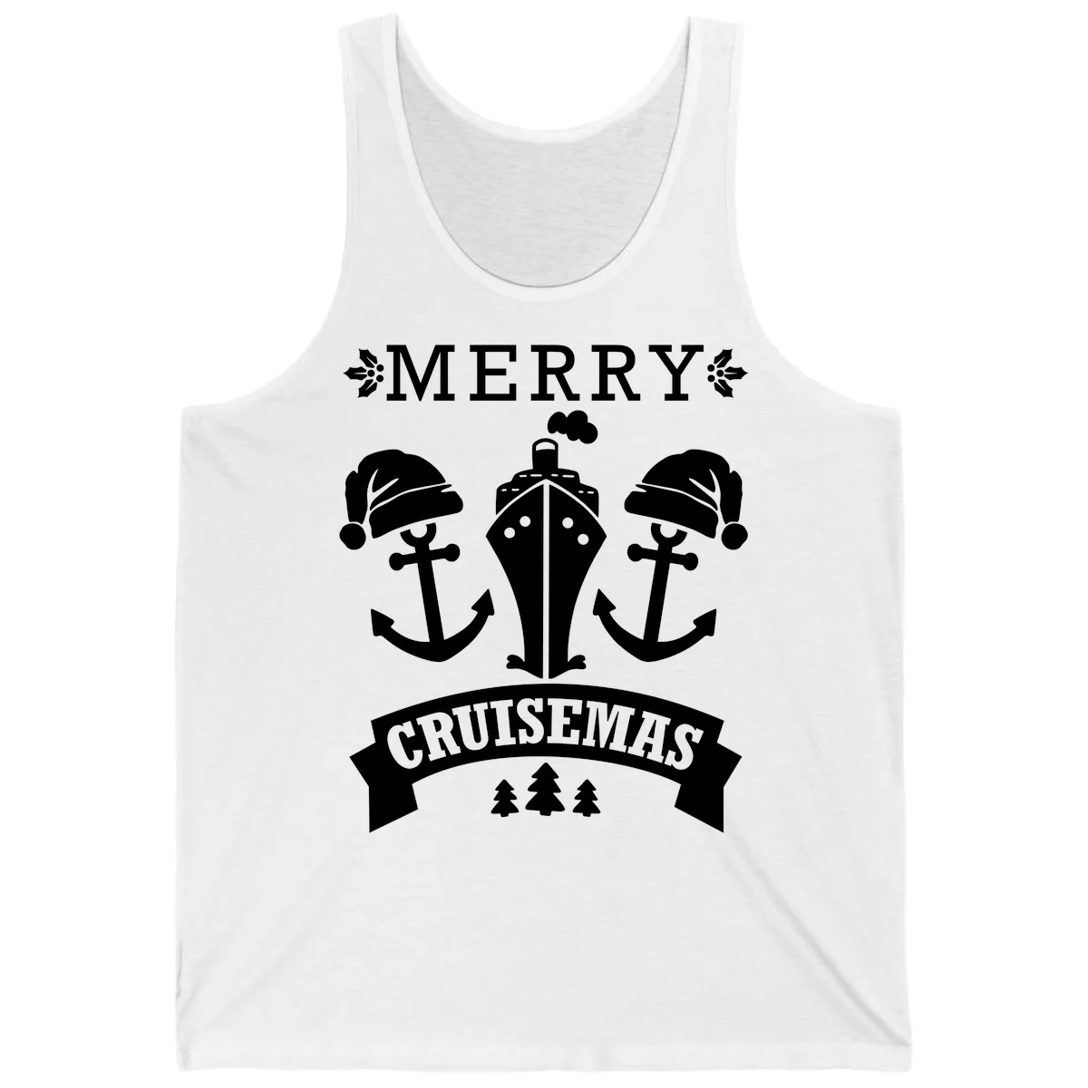 Merry Cruisemas Nautical Holiday Tank in White