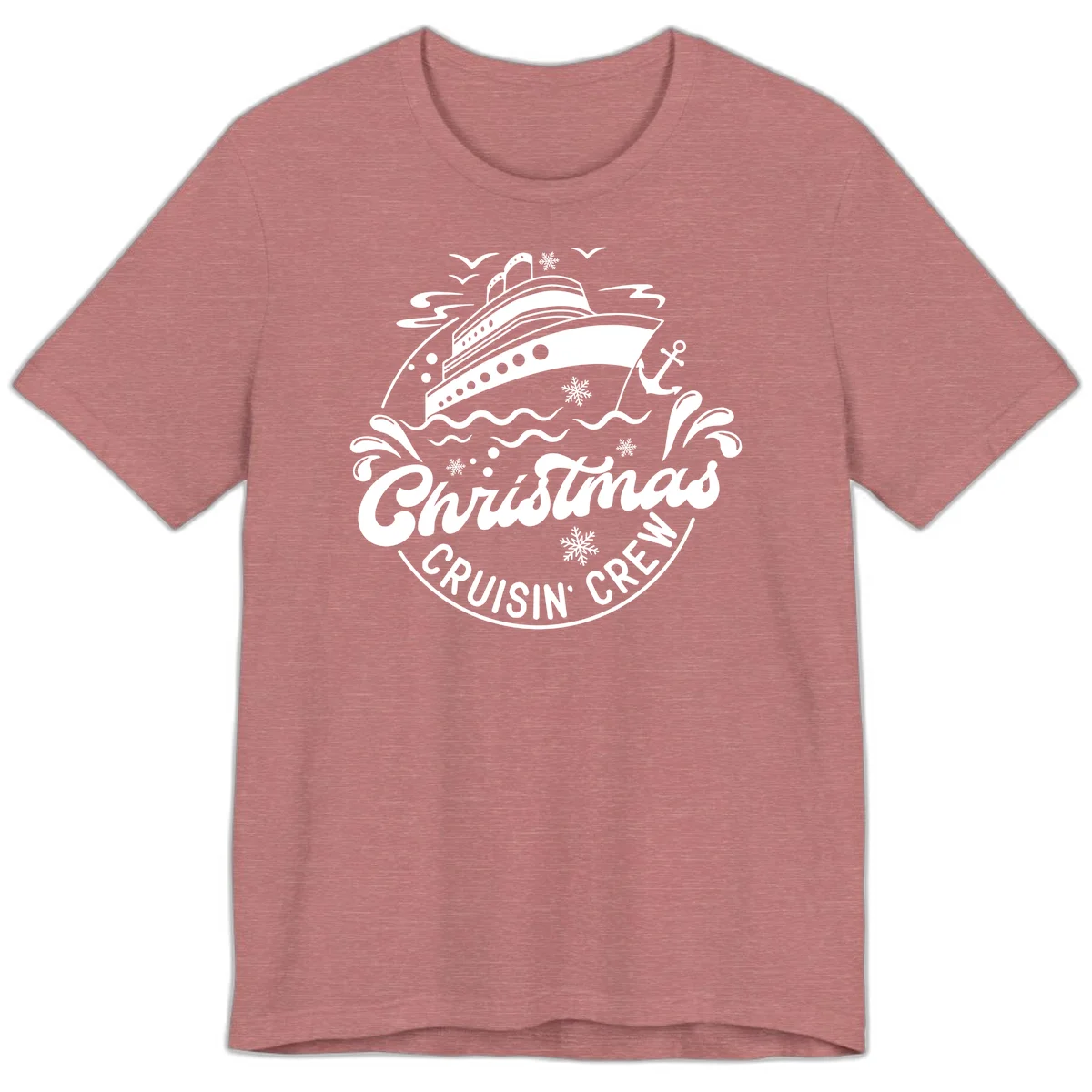 Christmas Cruisin' Crew Premium T-Shirt in Heather Mauve
