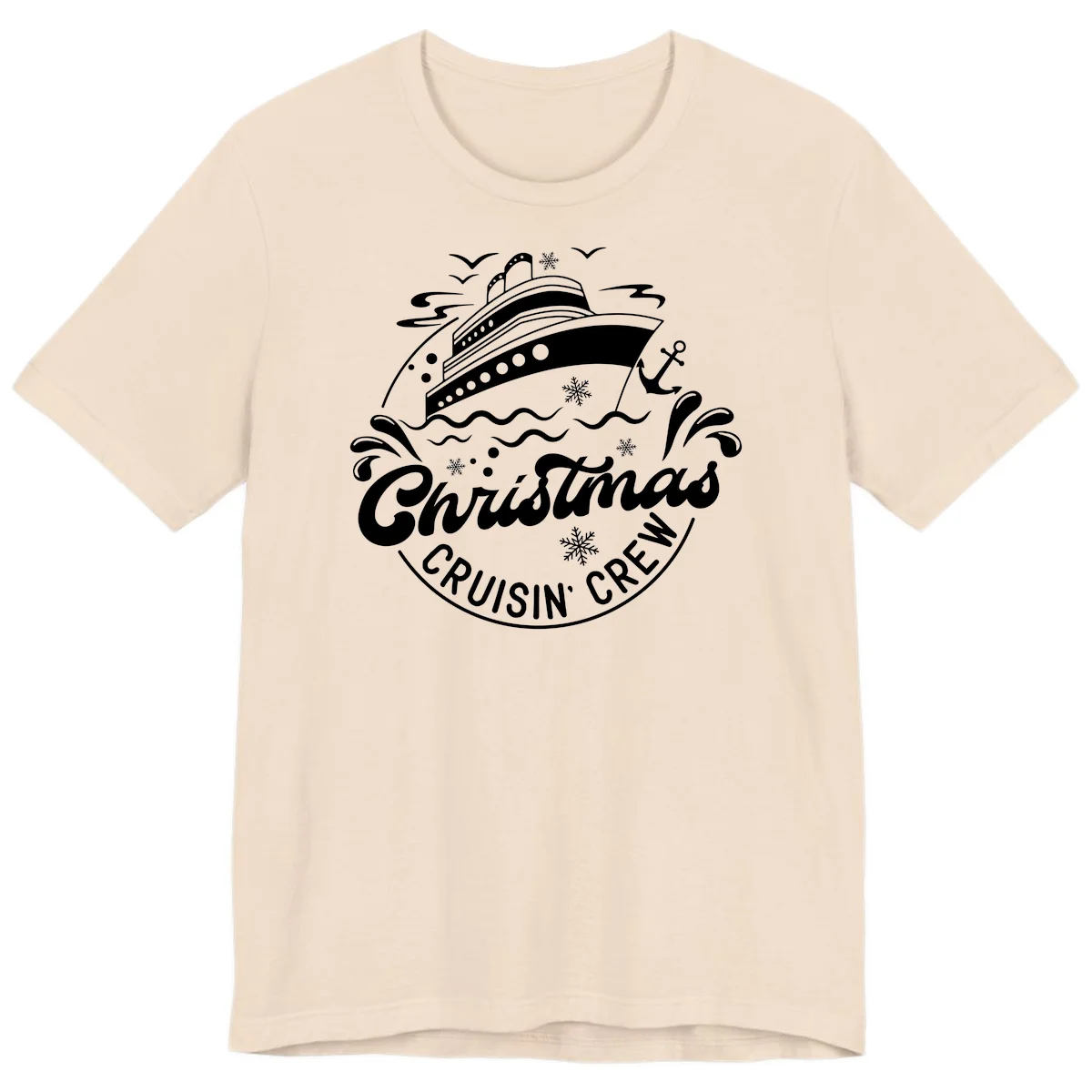 Christmas Cruisin' Crew Premium T-Shirt in Soft Cream