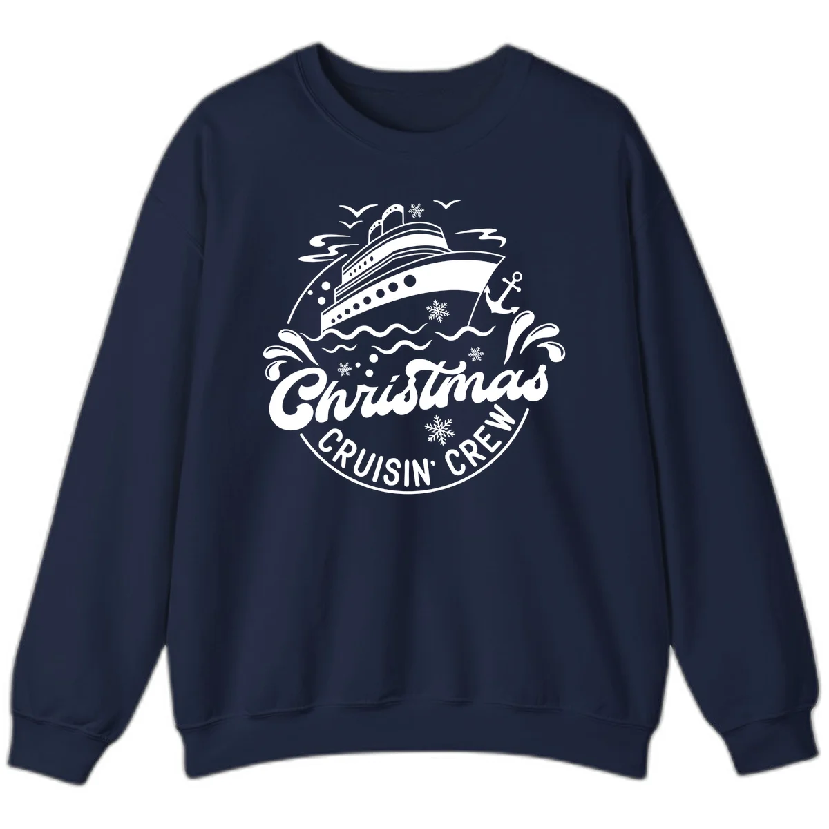 Christmas Cruisin' Crew Sweatshirt in Navy