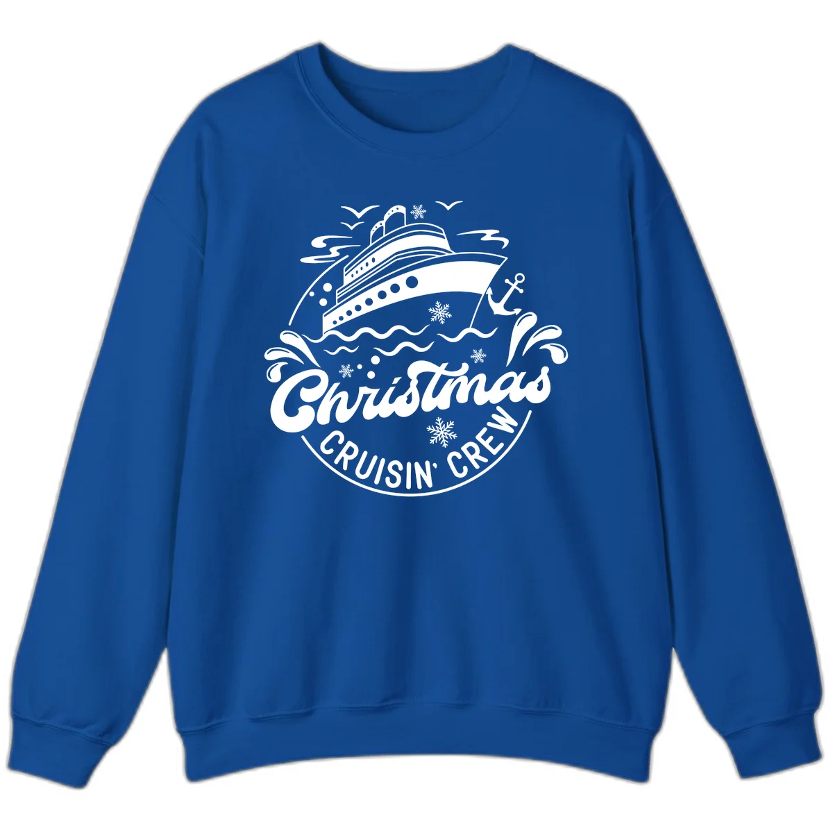 Christmas Cruisin' Crew Sweatshirt in Royal