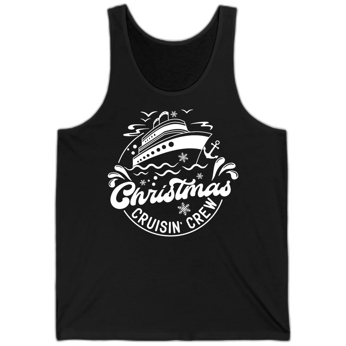 Christmas Cruisin' Crew Tank Top in Black