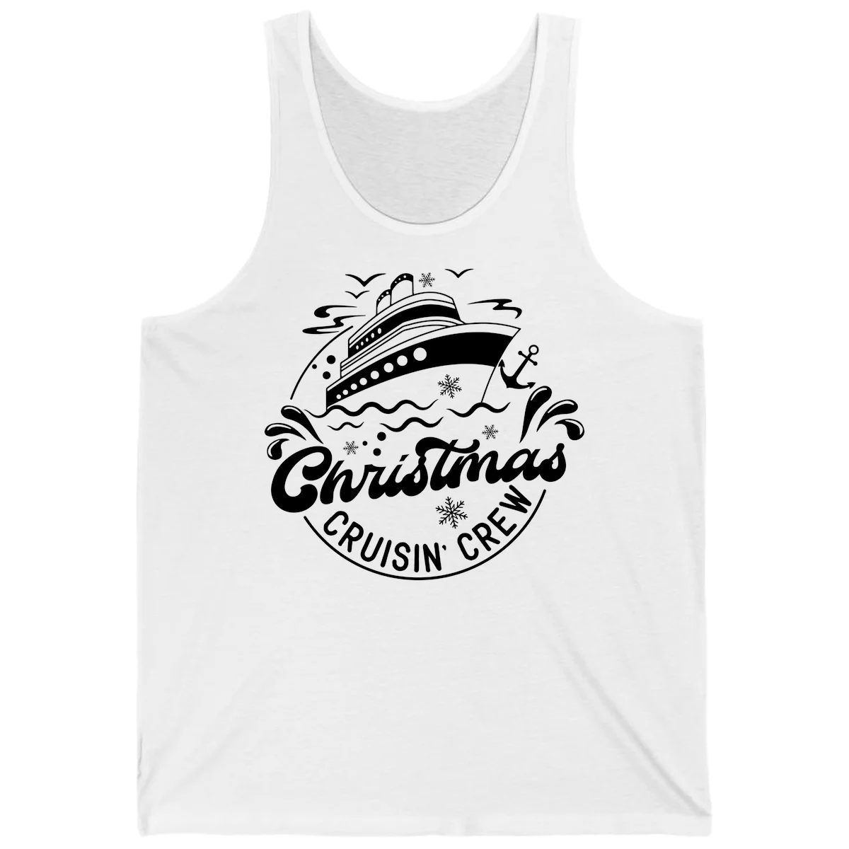 Christmas Cruisin' Crew Tank Top in White