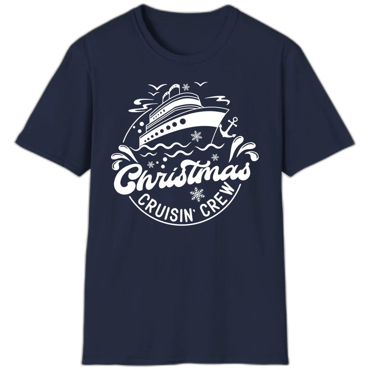 Christmas Cruisin' Crew T-Shirt in Navy