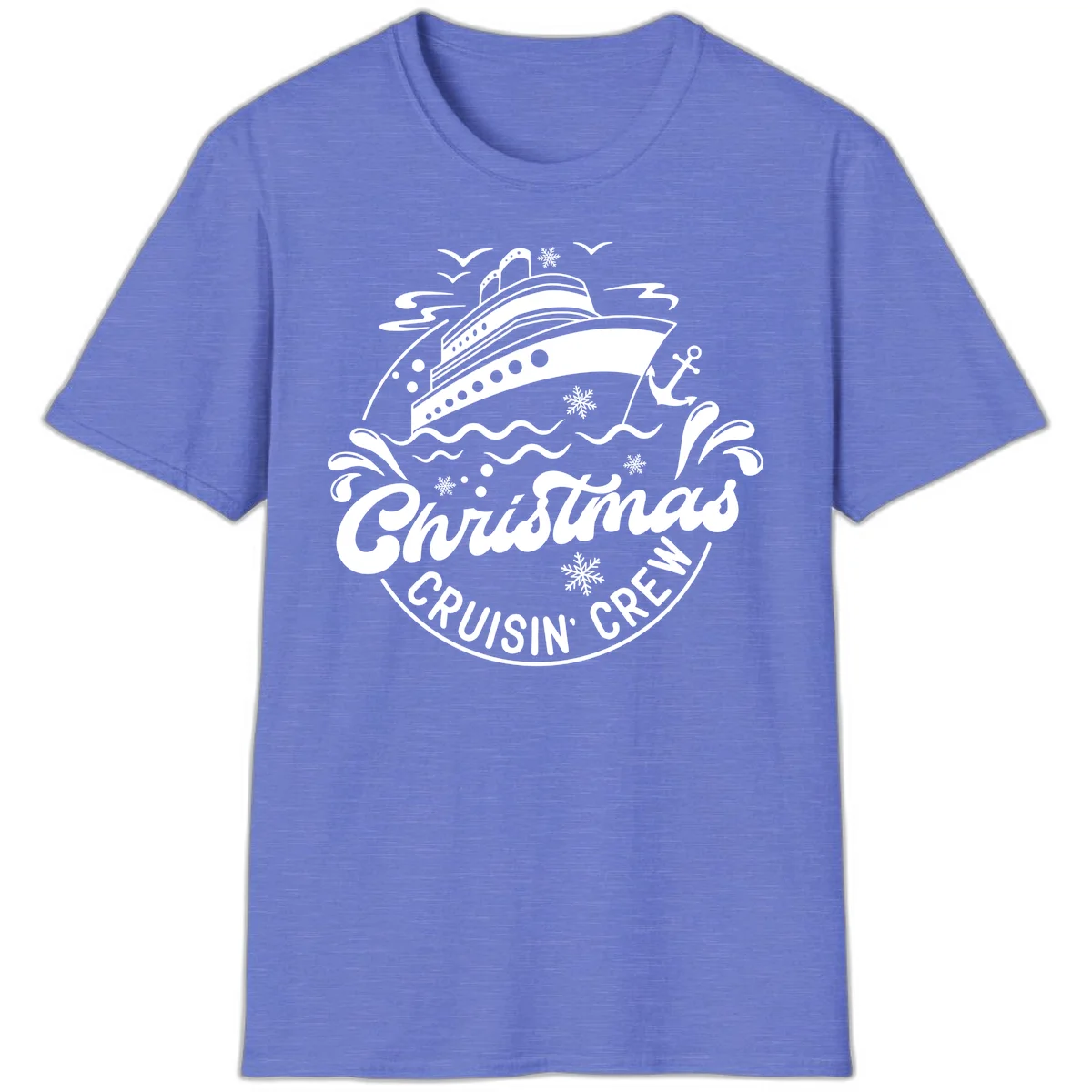 Christmas Cruisin' Crew T-Shirt in Heather Royal