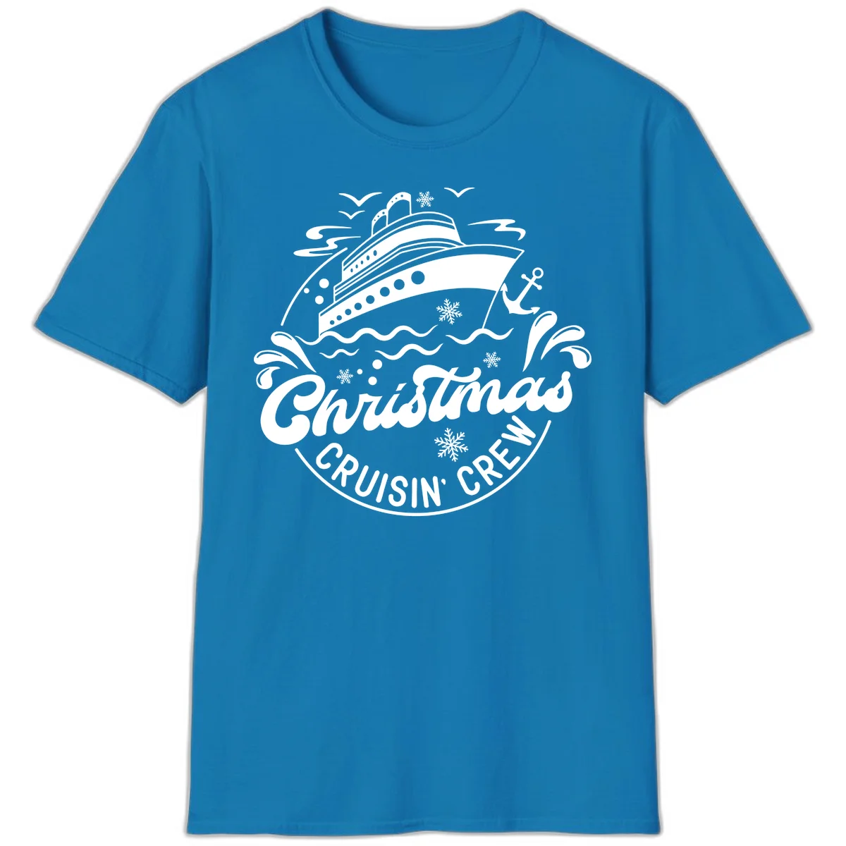 Christmas Cruisin' Crew T-Shirt in Sapphire