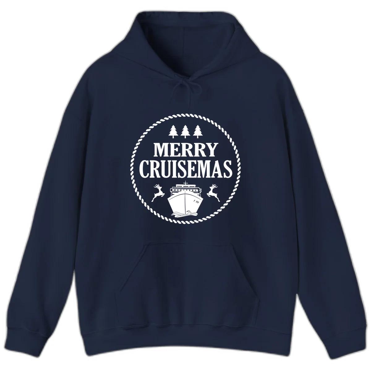 Merry Cruisemas Hoodie in Navy