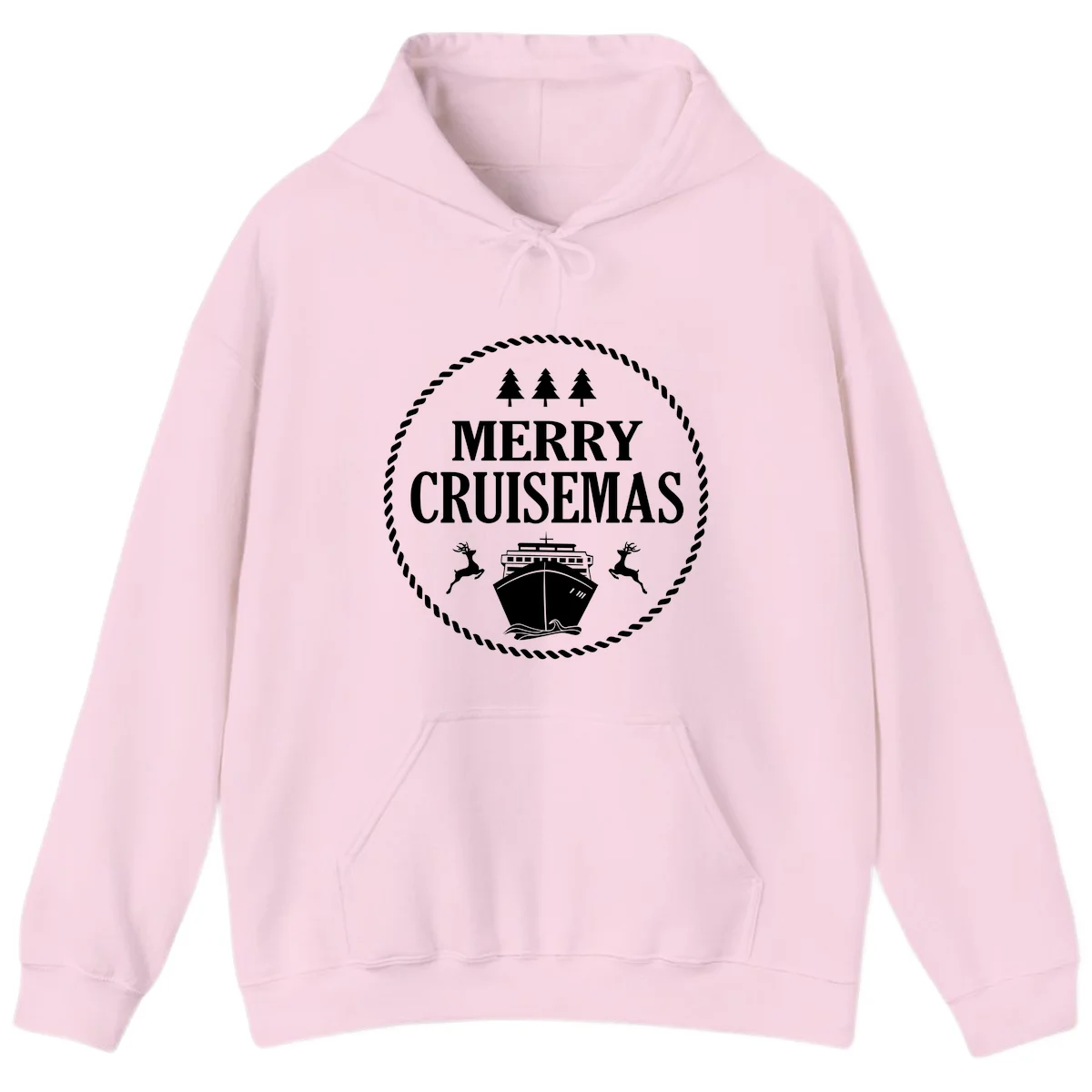 Merry Cruisemas Hoodie in Light Pink