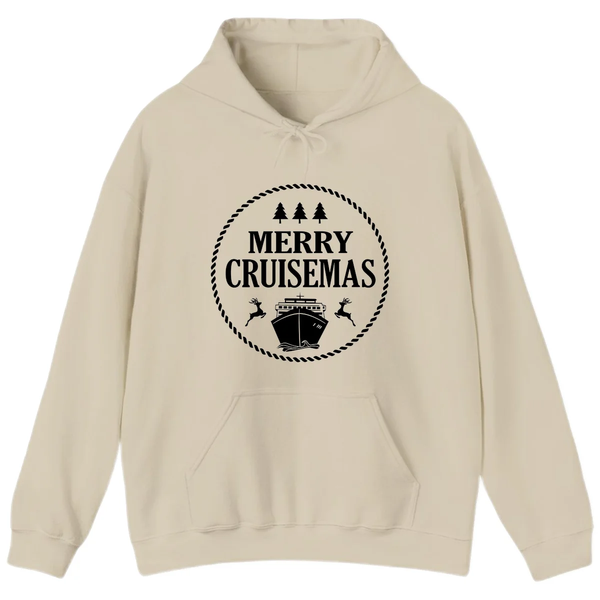 Merry Cruisemas Hoodie in Sand
