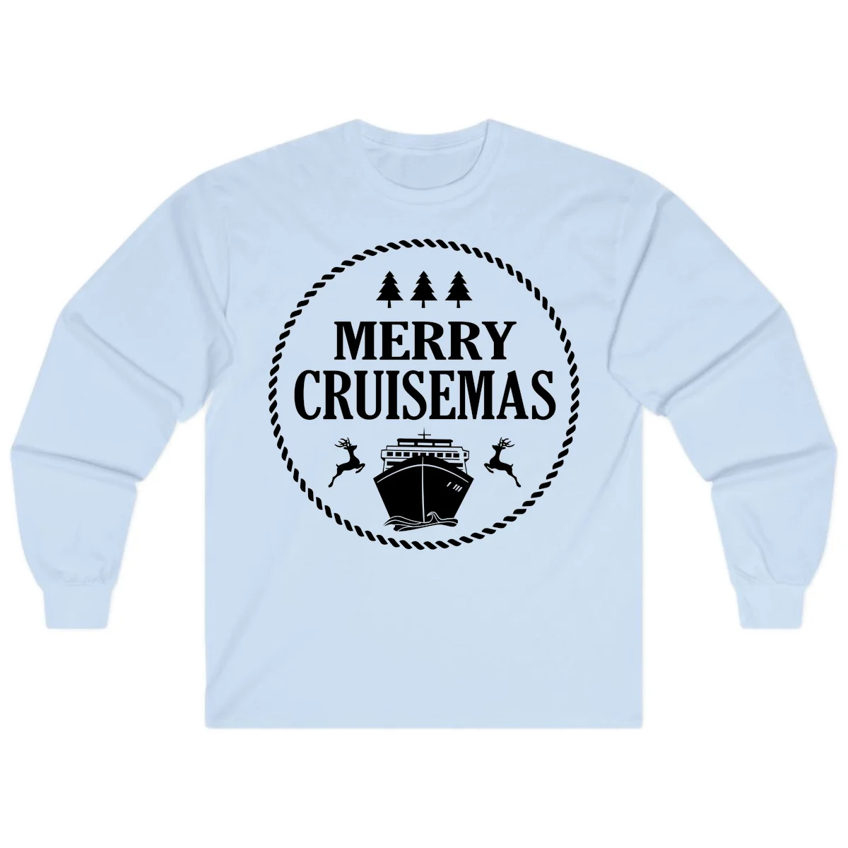 Merry Cruisemas Long Sleeve in Light Blue