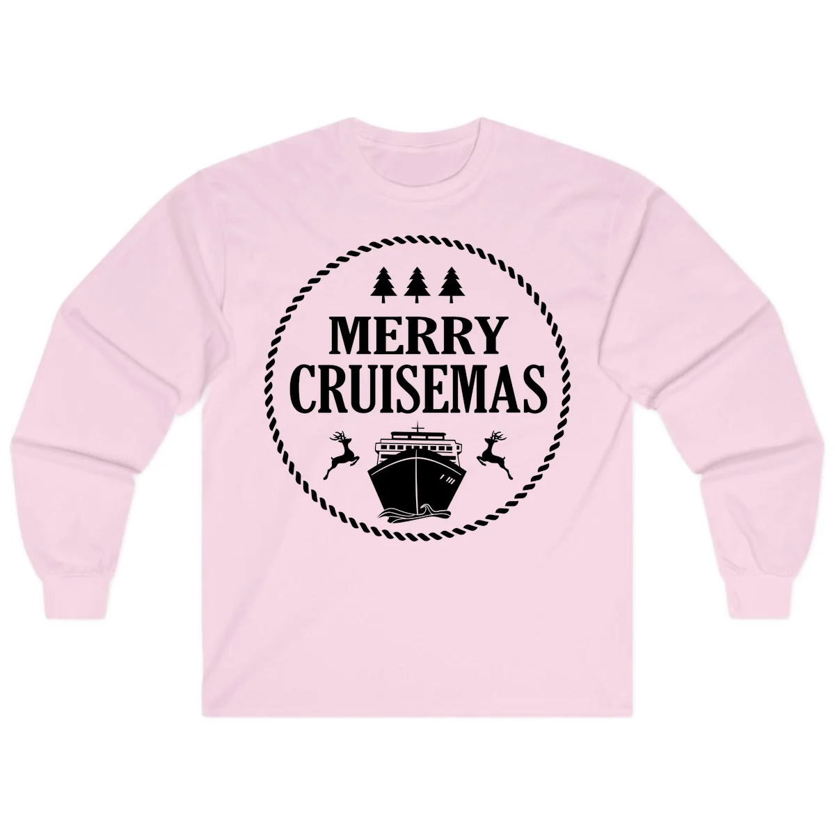 Merry Cruisemas Long Sleeve in Light Pink