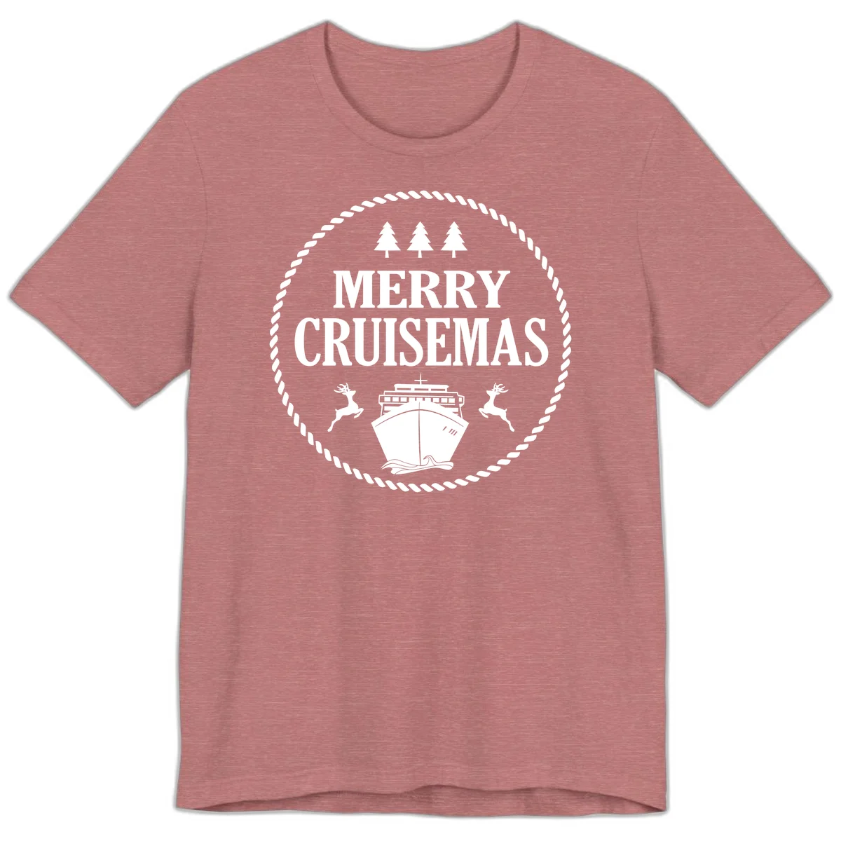 Merry Cruisemas Premium T-Shirt in Heather Mauve