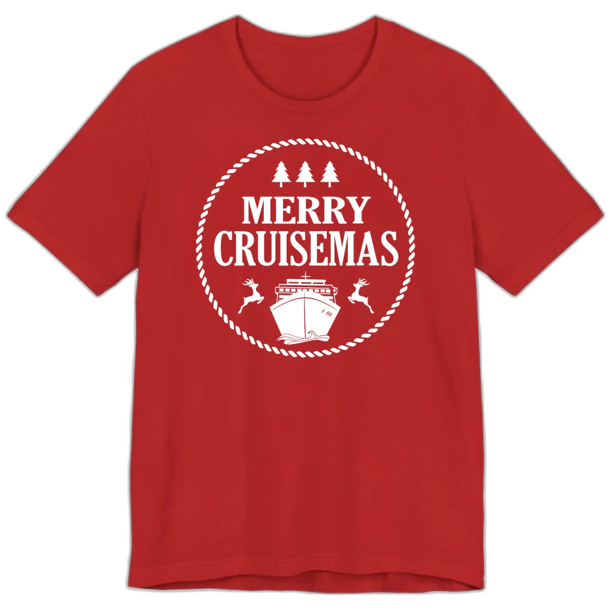 Merry Cruisemas Premium T-Shirt in Red