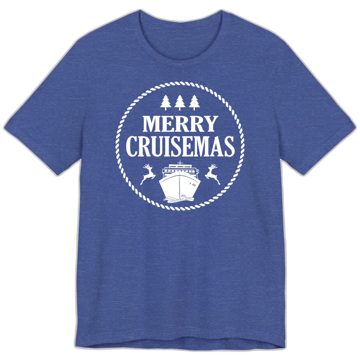 Merry Cruisemas Premium T-Shirt in Heather True Royal