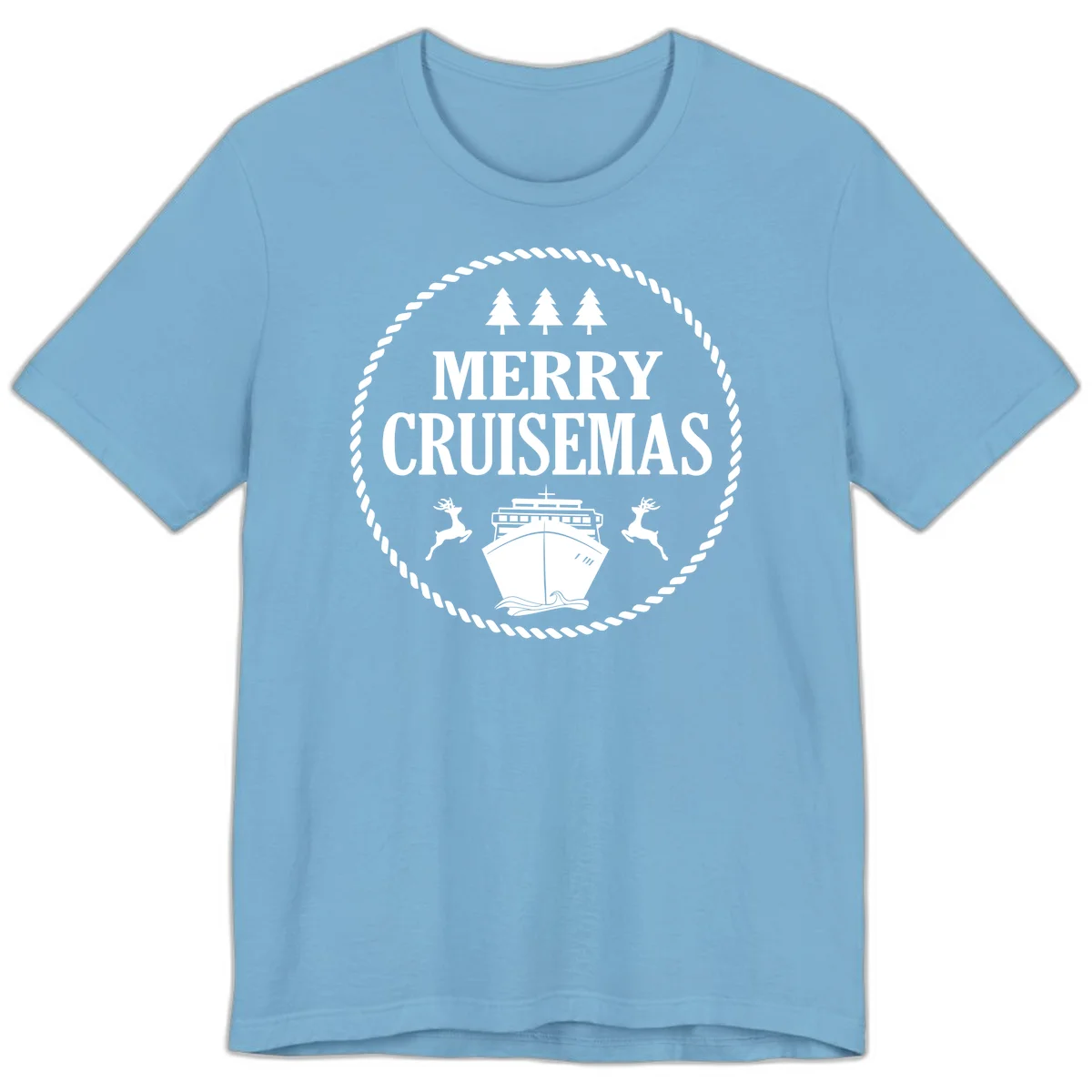 Merry Cruisemas Premium T-Shirt in Ocean Blue