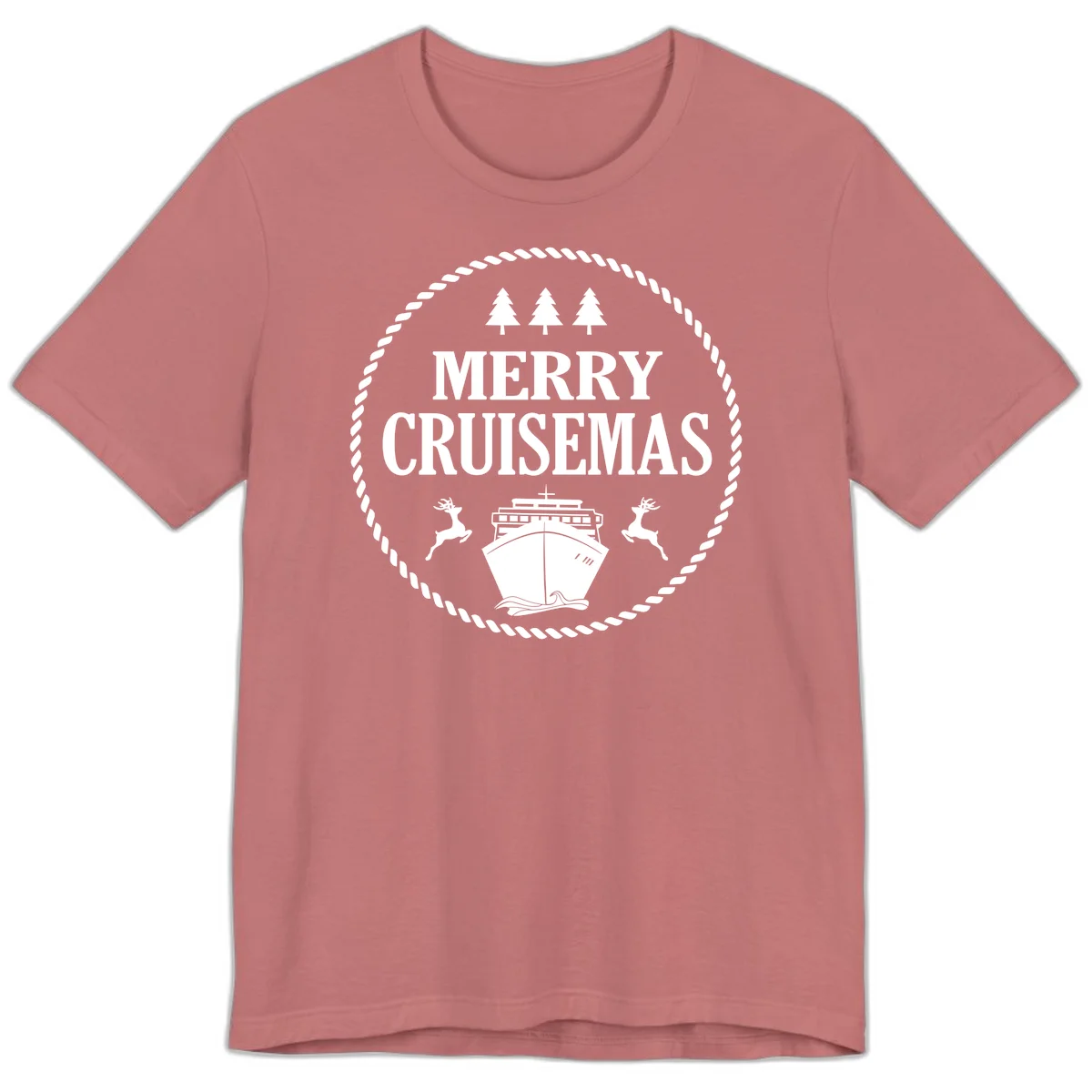 Merry Cruisemas Premium T-Shirt in Mauve