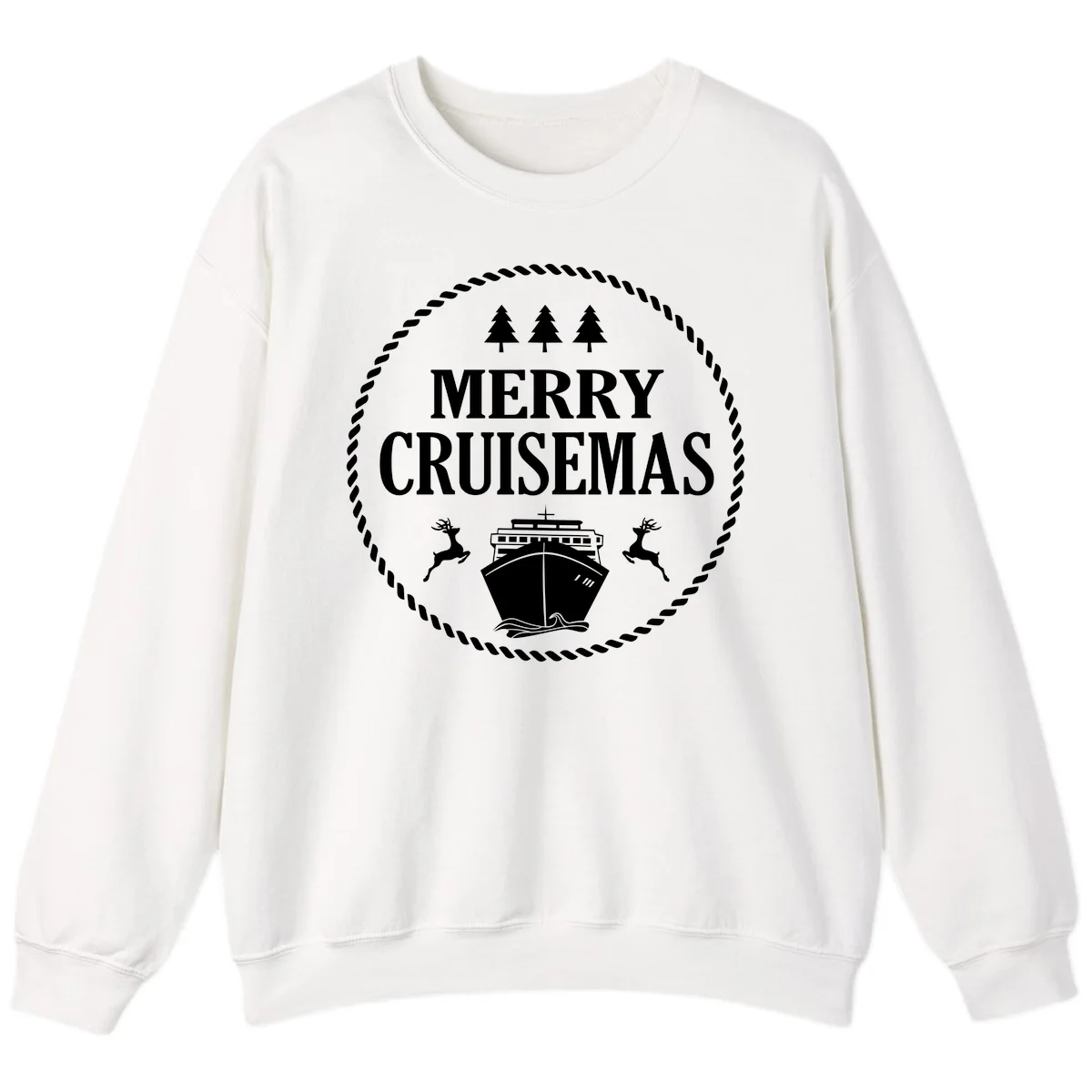 Merry Cruisemas Sweatshirt in White