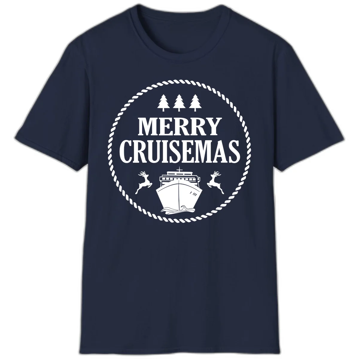 Merry Cruisemas T-Shirt in Navy
