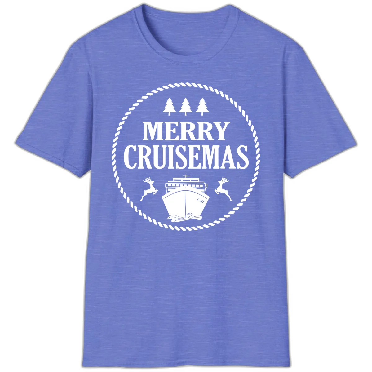 Merry Cruisemas T-Shirt in Heather Royal