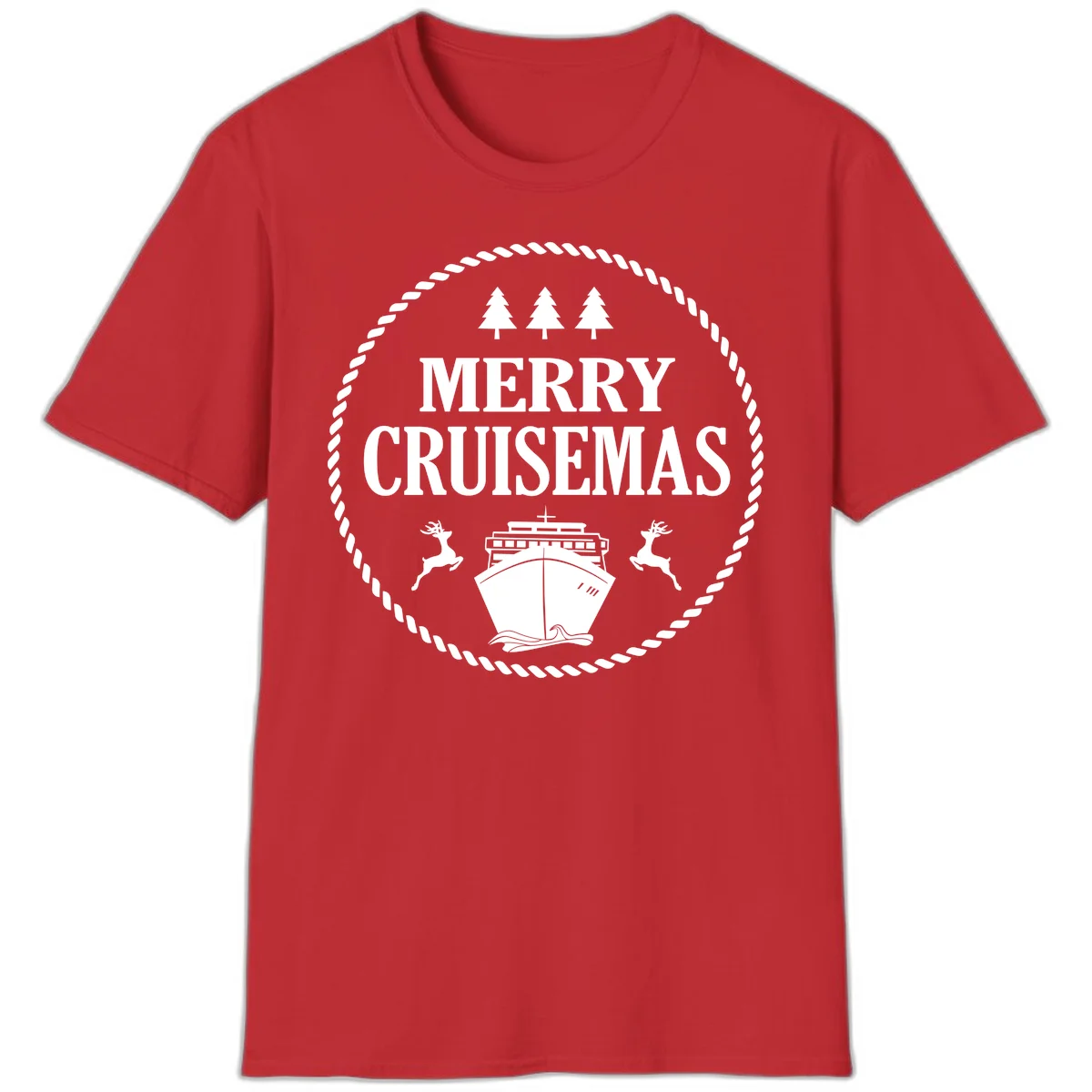 Merry Cruisemas T-Shirt in Red